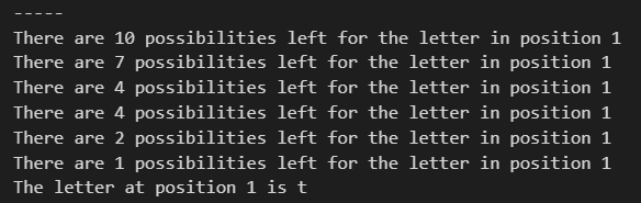 Guessing the first letter