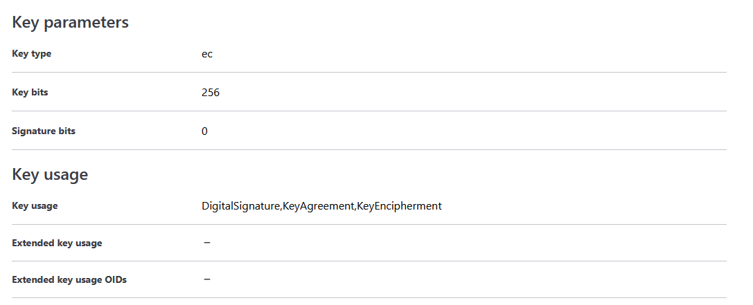 Showcases the Vault issuer key configuration for issuing certificates to the MondoDB database